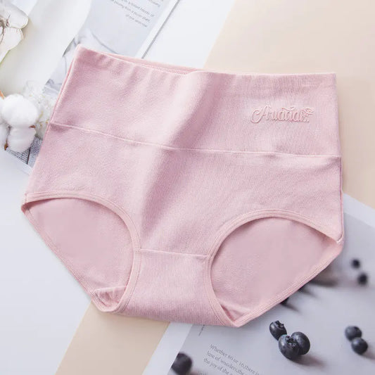 Plus Size Women's High-Waisted Cotton Underwear